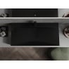 Мексен Поли умивалник за плот от конгломерат 1/O 100 x 48 см, черен - 23021071