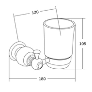 Mexen Estela чаша за четки за зъби, черна - 7011538-70
