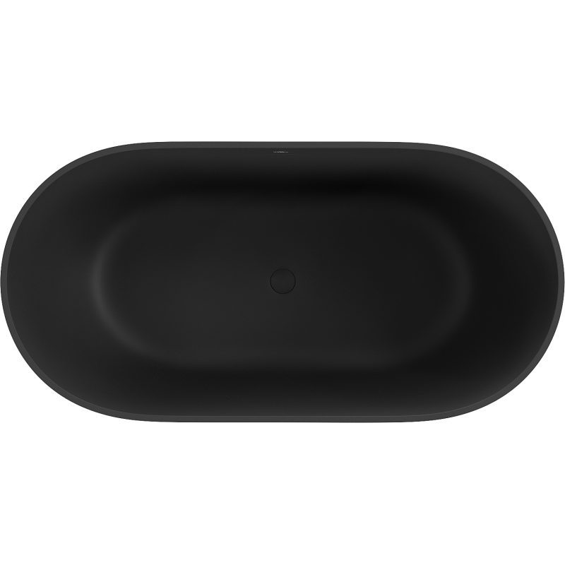 Mexen Rimini самостоятелна вана от конгломерат 150 x 75 см, черен мат - 57241507570
