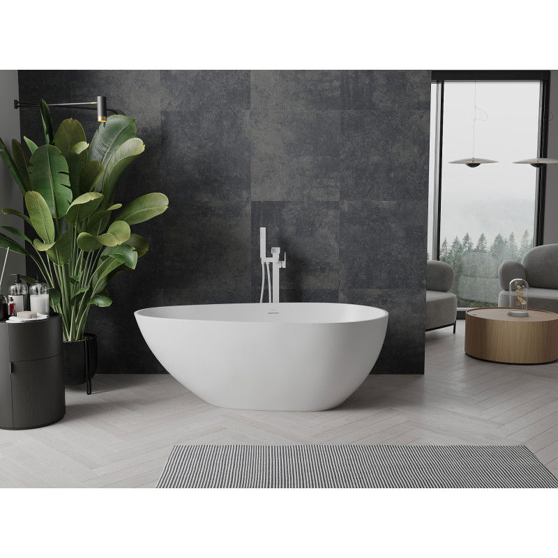 Mexen Palermo свободностояща вана от конгломерат 150 x 78 см, бял мат - 57211507800