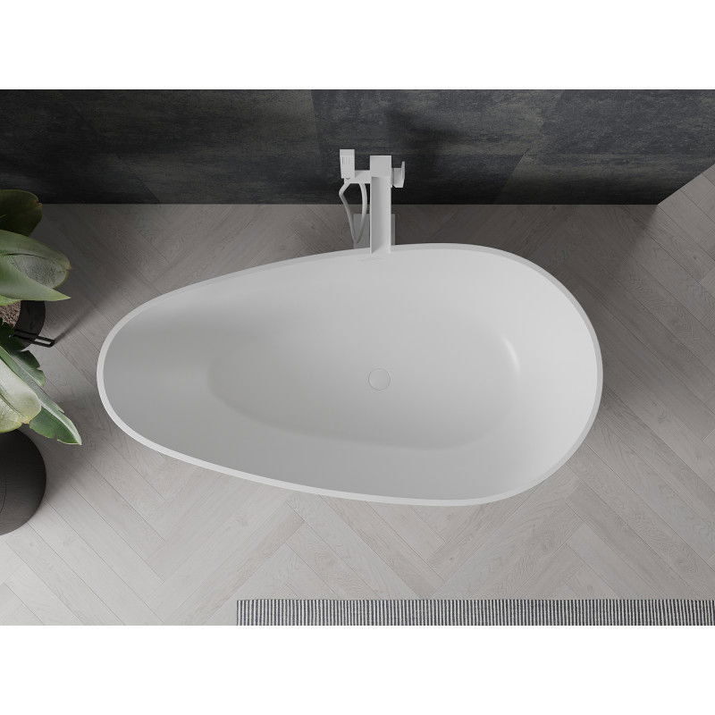 Mexen Palermo свободностояща вана от конгломерат 150 x 78 см, бял мат - 57211507800