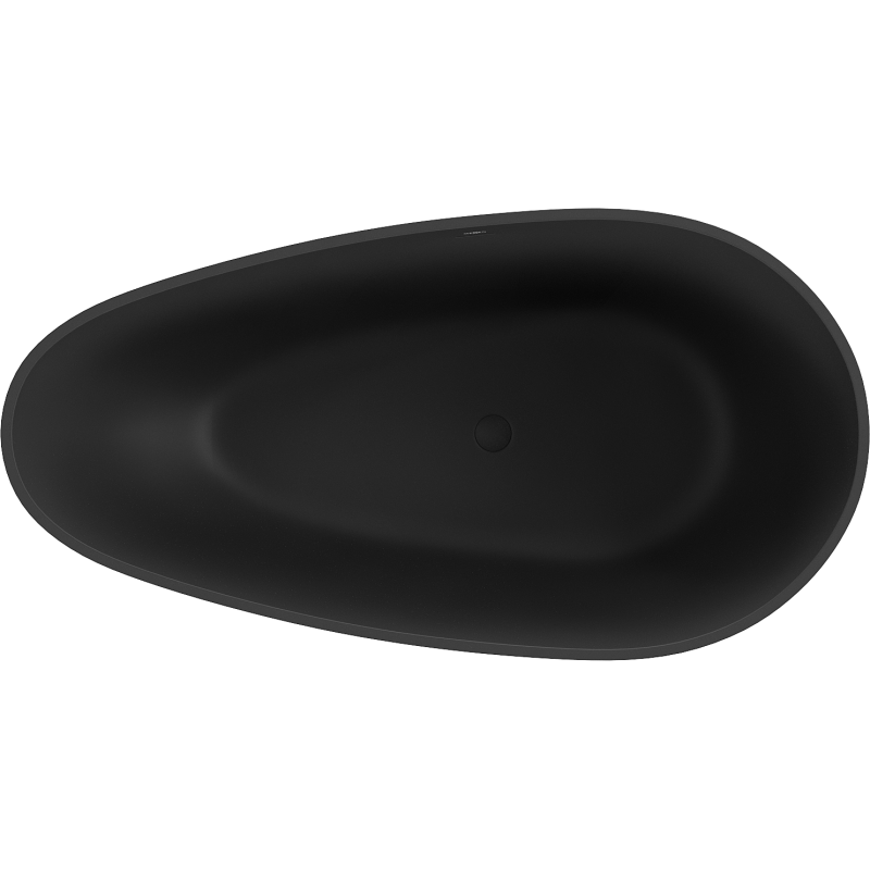 Mexen Palermo свободностояща вана от конгломерат 150 x 78 cm, черен мат - 57211507870