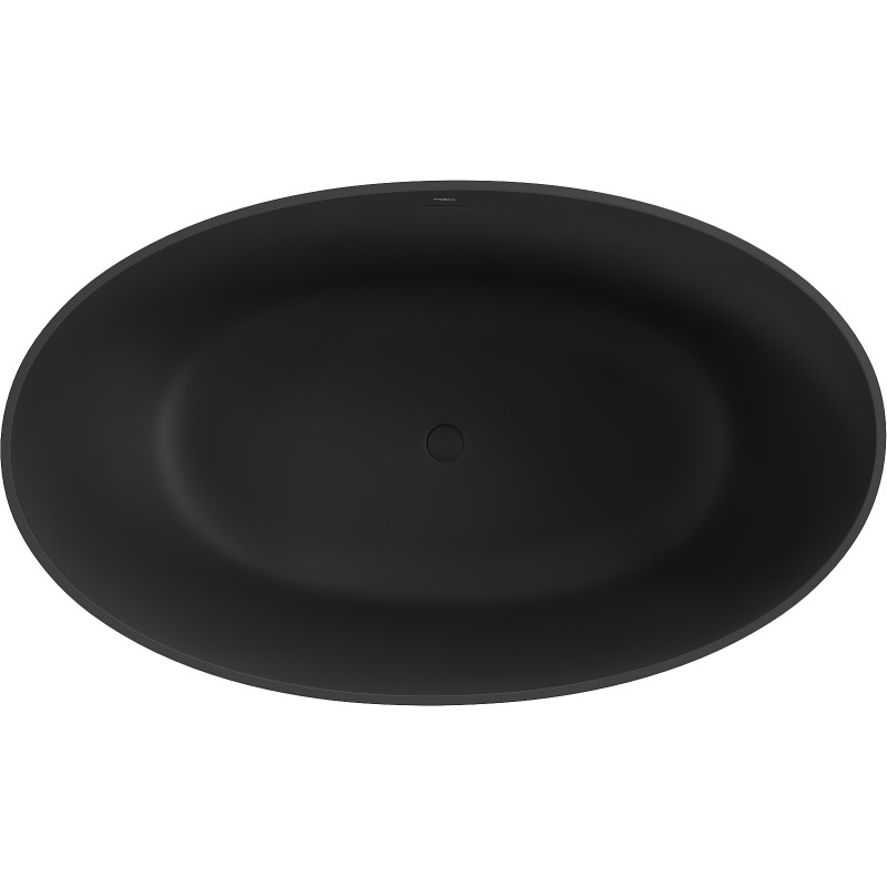 Mexen Parma самостоятелна вана от конгломерат 160 x 95 см, черна матова - 57231609570