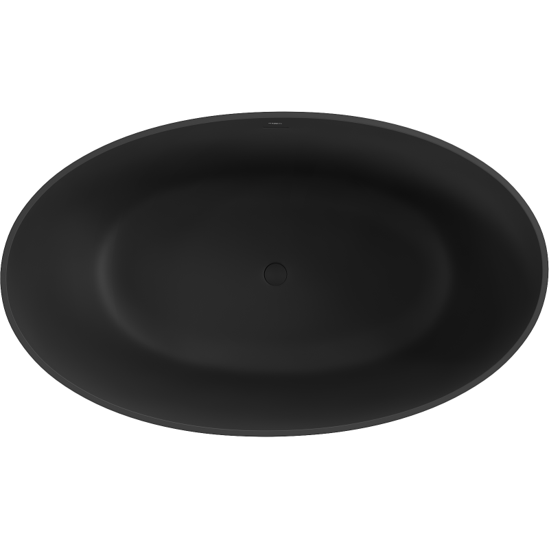 Mexen Parma свободностояща вана от конгломерат 160 x 95 см, черна матова - 57231609570