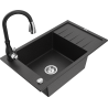 Mexen Elias гранитна мивка с една камера с оцеждач и кухненски смесител
