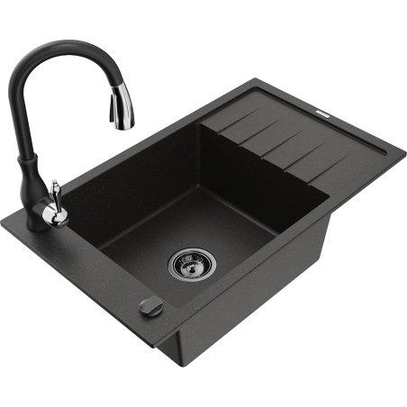 Mexen Elias градинен мивка с едно корито с отцедник и кухненски смесител