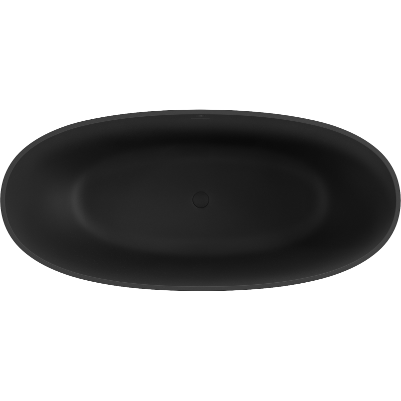 Mexen Bari самостоятелна вана от конгломерат 165 x 75 см, черен мат - 57221657570