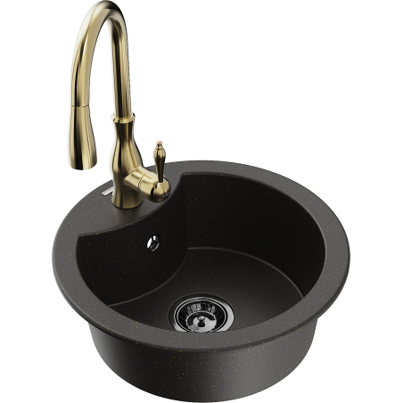 Mexen Diego гранитна кухненска мивка с една камера с кухненски смесител