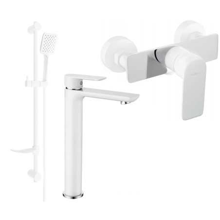 Mexen Alfa DF62 душ комплект, бял/хром - 745714DF62-02