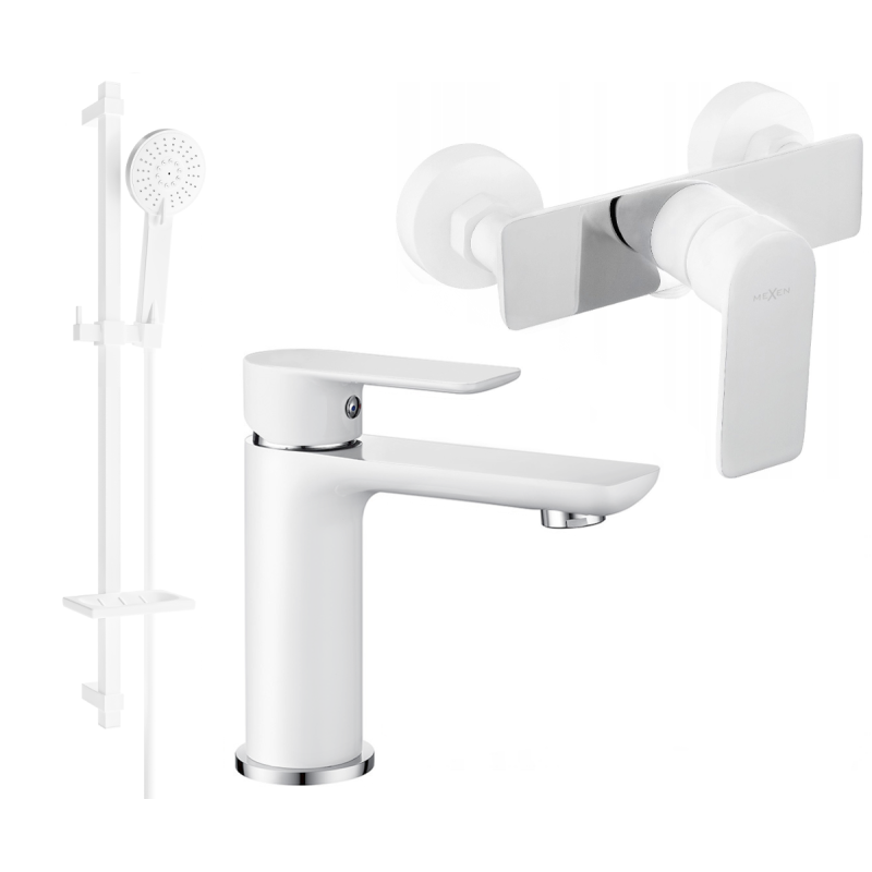 Mexen Alfa DQ40 комплект за душ, бял/хром - 745704DQ40-02
