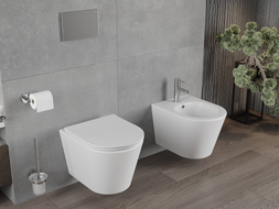 Mexen Rico чиния WC Rimless със седалка с плавно спускане slim, дуропласт, бял мат