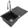 Mexen Cesar гранитна кухненска мивка с 1 корито с отцедник и кухненски