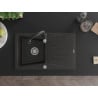 Mexen Cesar гранитна мивка с 1 корито с отцедник и кухненски смесител Savita,