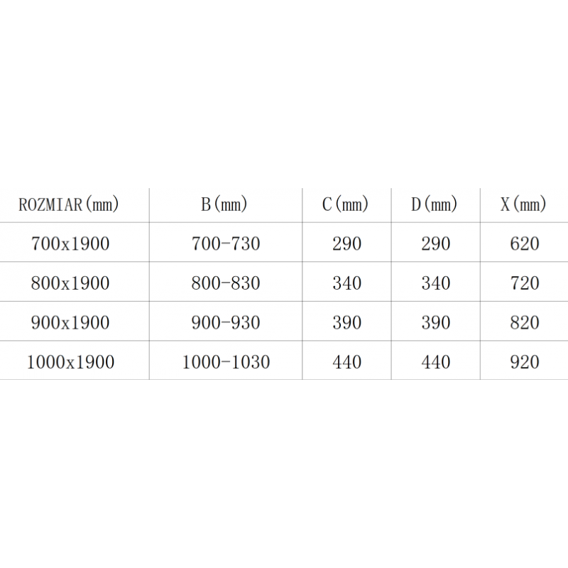 Mexen Texas душ кабина с врати 70 см, прозрачна, хром - 880-070-000-01-00