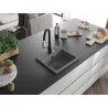 Mexen Milo гранитна кухненска мивка с една камера с кухненски смесител