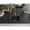 Mexen Milo гранитна кухненска мивка с 1 отделение и кухненски смесител Savita,