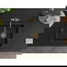 Mexen Pedro гранитна мивка 1-коморна 560 x 460 мм, черна, златен сифон - 6508561000-77-G
