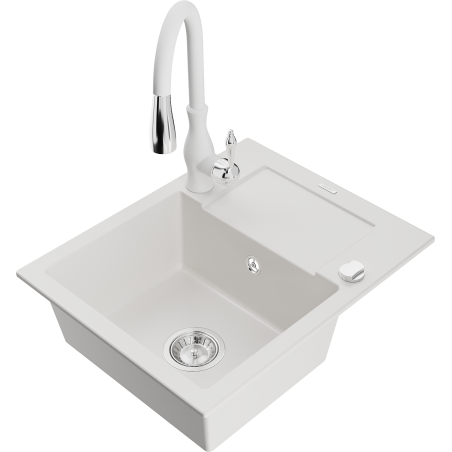 Mexen Enzo гранитна кухненска мивка с една камера с отцедник и кухненски