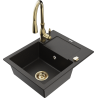 Mexen Enzo гранитна мивка с 1 отделение с отцедник и кухненски смесител