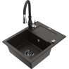 Mexen Enzo гранитна кухненска мивка с 1 отделение с отцедник и кухненски