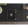 Mexen Enzo гранитна мивка с 1 камера с отцедник и кухненски смесител