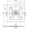 Mexen Hugo квадратен душ поднос SMC 100 x 100 cm, черен - 42701010