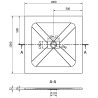 Mexen Hugo квадратен под душ SMC 100 x 100 см, черен - 42701010