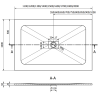 Mexen Hugo правоъгълен трап SMC 140 x 100 см, бял - 42101014