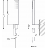 Mexen R-02 точков душ комплект, четка пистолет сив - 785005050-66