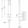 Mexen R-02 точков душ комплект, черен - 785005050-70