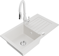 Mexen Pablo гранитна кухненска мивка с 1 отделение с отцедник и кухненски