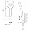 Mexen R-33 комплект за душ монтируемый, хром/бял - 785335052-02