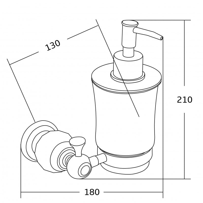 Mexen Estela диспенсър за сапун, черен - 7011540-70