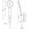 Mexen R-40 точков душ комплект, четка сив мат - 785405052-66