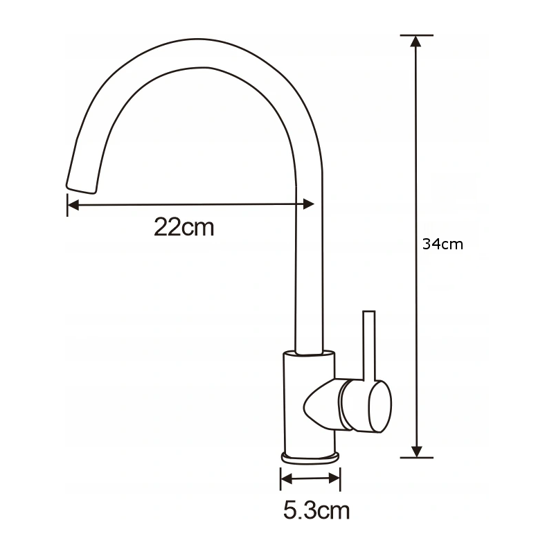 Mexen Luna кухненски смесител, хром - 671400-00