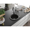 Mexen Kevin гранитна мивка с 1 камерa и отцедник и кухненски смесител Savita,