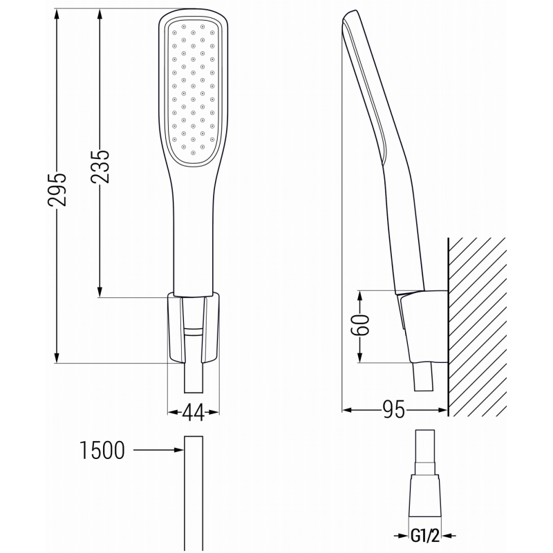 Mexen R-49 стенен душ комплект, бял/златен - 785495052-25