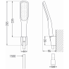 Mexen R-49 комплект за душ, точков, черен/златен - 785495052-75