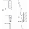 Mexen R-49 точков комплект за душ, черен/златист - 785495052-75