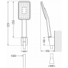 Mexen R-54 точков душ комплект, бял/хром - 785545052-21