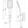 Mexen R-54 точков комплект за душ, черен/хром - 785545052-71