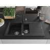 Mexen Matias гранитна мивка с 1,5 камери с отцедник и кухненски смесител Carla,