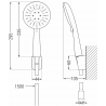 Mexen R-67 комплект за душ, точков, хром - 785675052-00