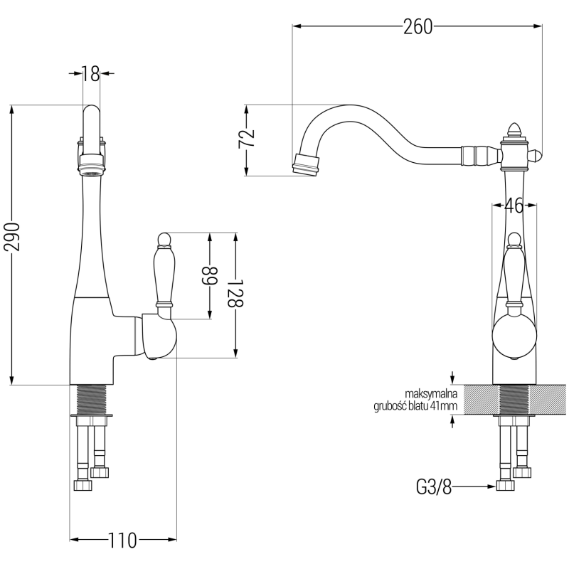 Mexen Mario гранитна мивка с 2 отделения и кухненски смесител Carla, бял