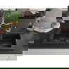 Mexen Mario гранитна мивка с 2 корита и кухненски кран Carla, черен - 6504-77-670700-50-B