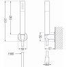Mexen R-70 стенен душ комплект, четкосив мат - 785705051-66