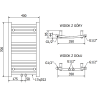 Mexen Ares отопляем радиатор за баня 700 x 400 mm, 240 W, бял - W102-0700-400-00-20