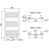 Mexen Ares радиатор за баня 700 x 400 mm, 240 W, бял - W102-0700-400-00-20