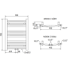 Mexen Ares отопителен радиатор за баня 700 x 500 mm, 286 W, бял - W102-0700-500-00-20