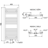 Mexen Ares радиатор за баня 900 x 400 мм, 312 W, бял - W102-0900-400-00-20